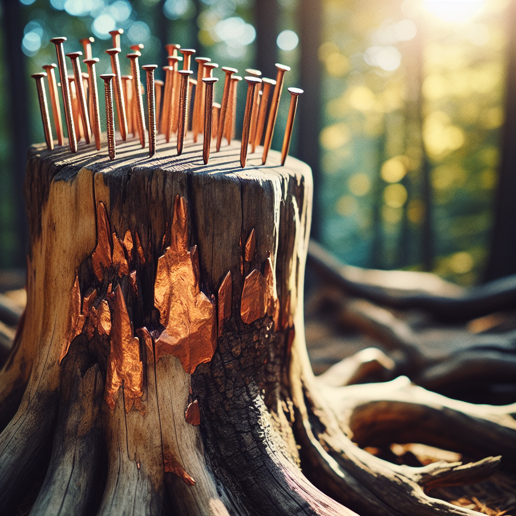 copper nails kill tree stumps