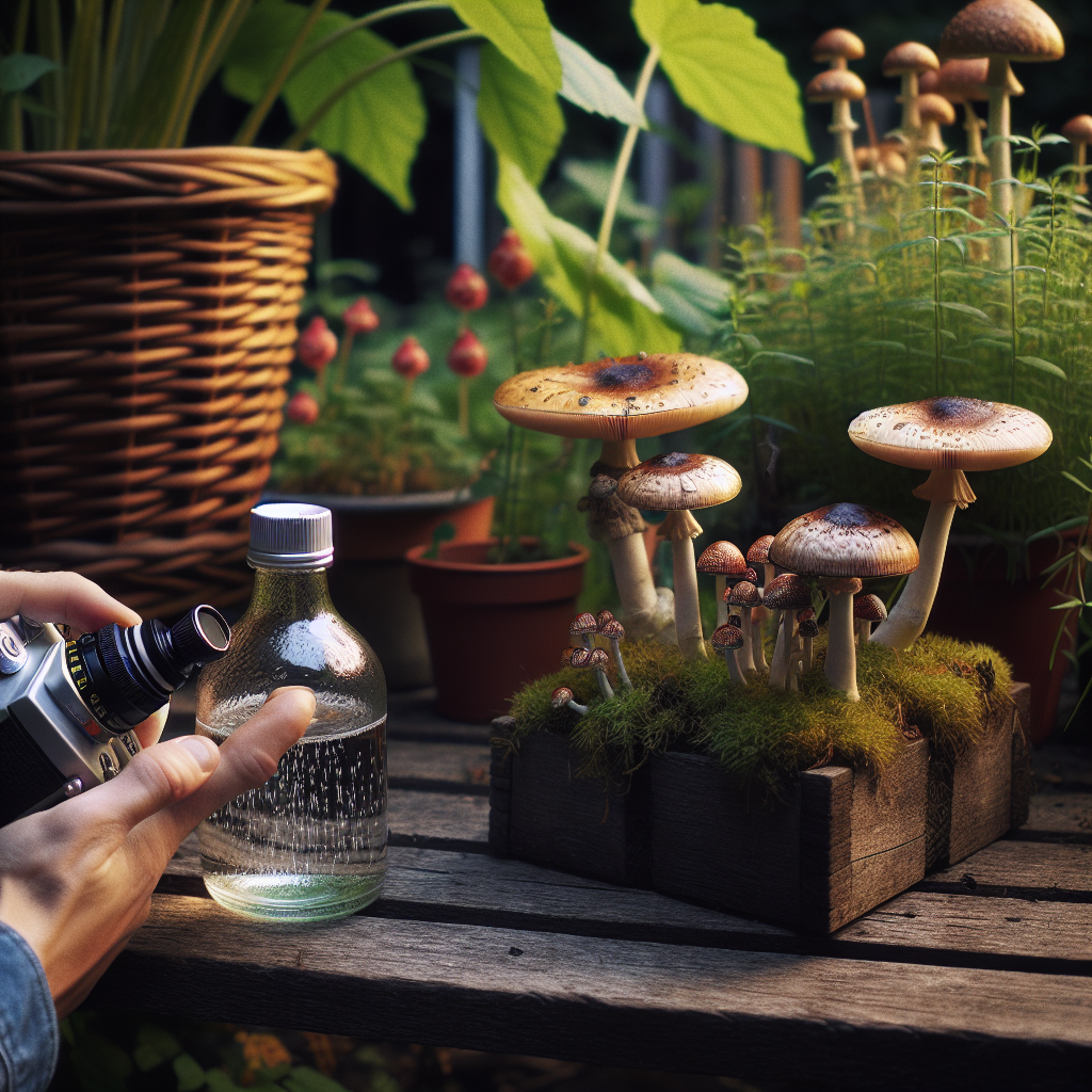 get rid of toadstools with vinegar