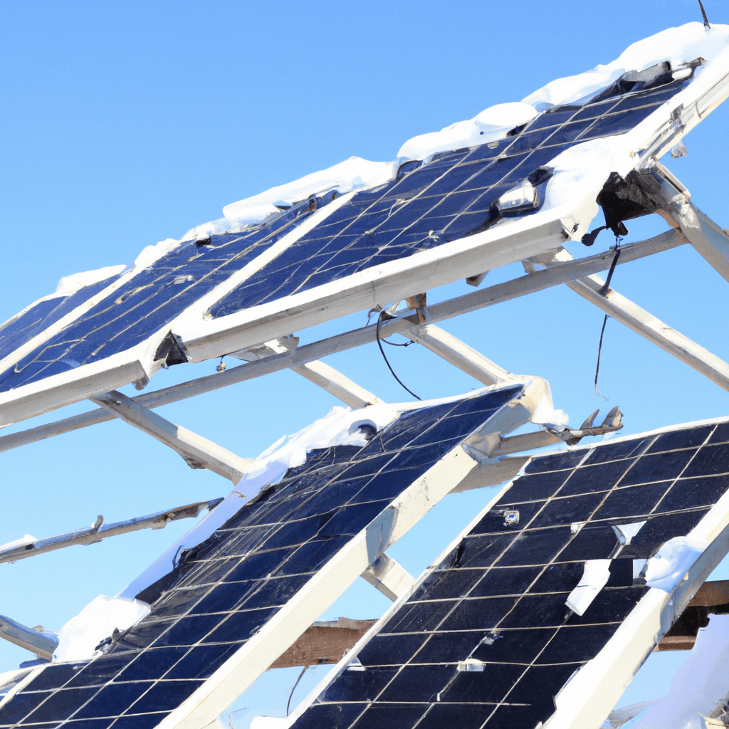 snow on solar panels